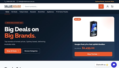Value House website screenshot